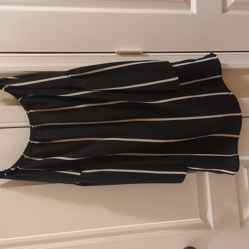 MISSGUIDED off shoulder black and white dress, Size 6
